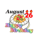 8月15日～8月31日のお誕生日ケーキ（個別スタンプ：19）