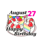 8月15日～8月31日のお誕生日ケーキ（個別スタンプ：20）