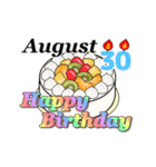 8月15日～8月31日のお誕生日ケーキ（個別スタンプ：23）