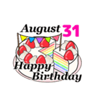 8月15日～8月31日のお誕生日ケーキ（個別スタンプ：24）