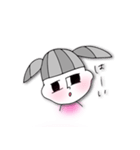 冷めた目さーちゃんモノクロ（個別スタンプ：8）