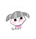 冷めた目さーちゃんモノクロ（個別スタンプ：20）