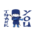 Criss Cross, 小さな青い忍者 (英語）（個別スタンプ：25）