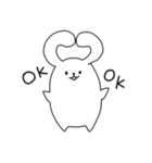 ゆるーーいうさぎ（個別スタンプ：1）