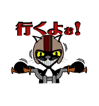 ハチワレ2 ネコ ねこライダー（個別スタンプ：1）