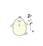 甘えたいひよこ。
と包み込むにわとり（個別スタンプ：37）