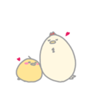 甘えたいひよこ。
と包み込むにわとり（個別スタンプ：40）