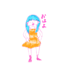 蛍光色の女の子たち（個別スタンプ：6）