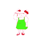 蛍光色の女の子たち（個別スタンプ：9）