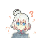 ユニークな見た目のキャラクター（個別スタンプ：1）