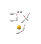動くボウリング(ボーリング)スタンプ（個別スタンプ：2）
