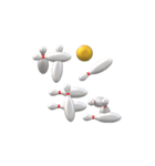 動くボウリング(ボーリング)スタンプ（個別スタンプ：3）