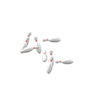 動くボウリング(ボーリング)スタンプ（個別スタンプ：9）