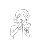 Eの通常の日常（個別スタンプ：3）