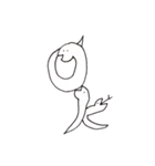 縁起の良い白ヘビさんの生活（個別スタンプ：3）