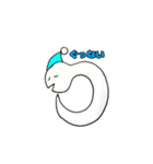 縁起の良い白ヘビさんの生活（個別スタンプ：19）