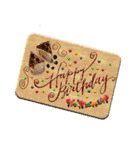 ケーキとお花のお誕生日『Happy birthday』（個別スタンプ：2）