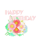 ケーキとお花のお誕生日『Happy birthday』（個別スタンプ：17）
