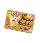 ケーキとお花のお誕生日『Happy birthday』（個別スタンプ：22）