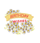 ケーキとお花のお誕生日『Happy birthday』（個別スタンプ：23）