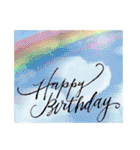 ケーキとお花のお誕生日『Happy birthday』（個別スタンプ：36）