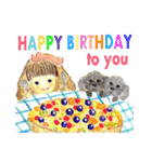 ケーキとお花のお誕生日『Happy birthday』（個別スタンプ：39）