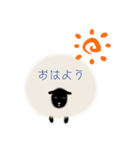 羊のシンプルスタンプ（個別スタンプ：1）