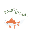 動く金魚のワキンちゃん（個別スタンプ：4）