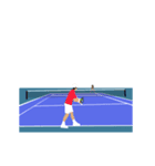 男子テニスのショット（個別スタンプ：4）