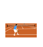 男子テニスのショット（個別スタンプ：5）