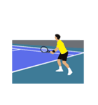 男子テニスのショット（個別スタンプ：14）