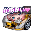 単車娘。(バイク擬人化)の痛車（個別スタンプ：10）