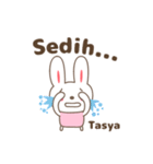 Cute rabbit stickers name, Tasya（個別スタンプ：15）