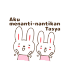 Cute rabbit stickers name, Tasya（個別スタンプ：22）