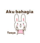 Cute rabbit stickers name, Tasya（個別スタンプ：26）