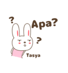 Cute rabbit stickers name, Tasya（個別スタンプ：32）