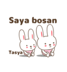 Cute rabbit stickers name, Tasya（個別スタンプ：38）