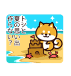 柴犬トシの夏（個別スタンプ：17）