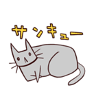 灰色のねこ 日常ゆるっと（個別スタンプ：25）