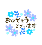 大人女子のためのblue flowersスタンプ（個別スタンプ：22）