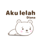 Cute bear stickers name, Diana（個別スタンプ：30）