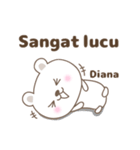 Cute bear stickers name, Diana（個別スタンプ：37）