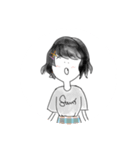 手書きの女の子（個別スタンプ：5）