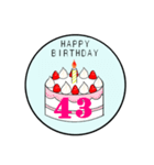 38歳～75歳までの誕生日ケーキ（個別スタンプ：6）