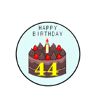 38歳～75歳までの誕生日ケーキ（個別スタンプ：7）