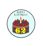 38歳～75歳までの誕生日ケーキ（個別スタンプ：25）