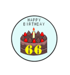 38歳～75歳までの誕生日ケーキ（個別スタンプ：29）