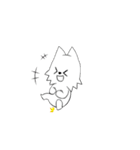 白いオオカミ [Animated]（個別スタンプ：13）