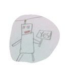 ロボットスタンプ-子供の手描き（個別スタンプ：4）