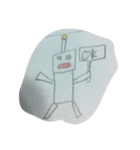 ロボットスタンプ-子供の手描き（個別スタンプ：7）